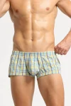 Checkered Fit Trunks 220506 Yellow