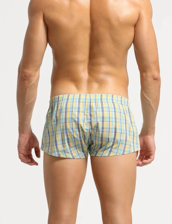 Checkered Fit Trunks 220506 Yellow 4