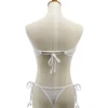 White Sheer Mesh Bandeau Bikini
