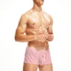 Tight Fit Candy Striped Boxer Briefs in red 10502