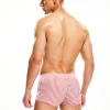 Tight Fit Candy Striped Boxer Briefs in red 10502