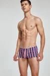 Tight Fit Striped Boxer Briefs 230509 in Navy