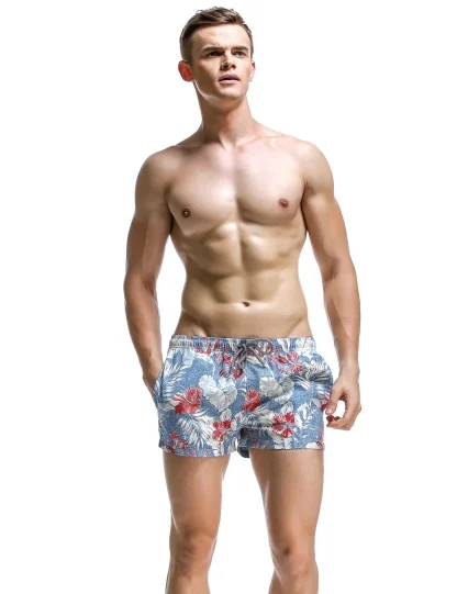 Tropic Floral Blue Surf Trunks