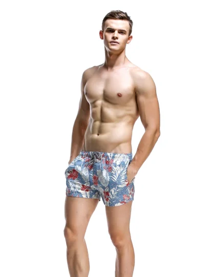 Tropic Floral Blue Surf Trunks