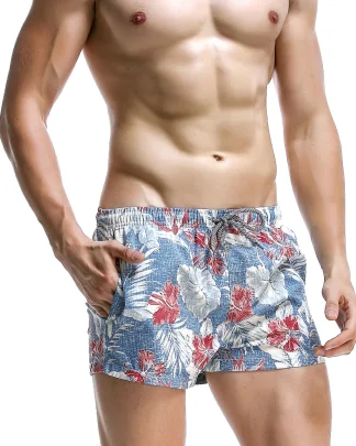 Tropic Floral Blue Surf Trunks