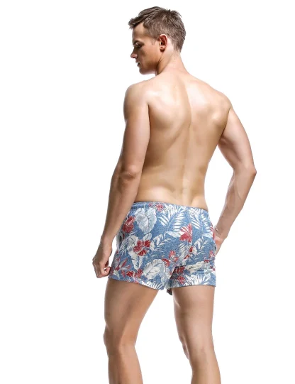 Tropic Floral Blue Surf Trunks