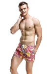 Tropical Paradise Surf Trunks in red