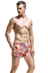 Tropical Paradise Surf Trunks in red