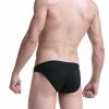 Solid Color Swim Brief black rear Solid Color Swim Briefs in Black