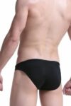 Solid Color Swim Briefs in Black
