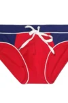 Red, White & Blue Swim Briefs with red front