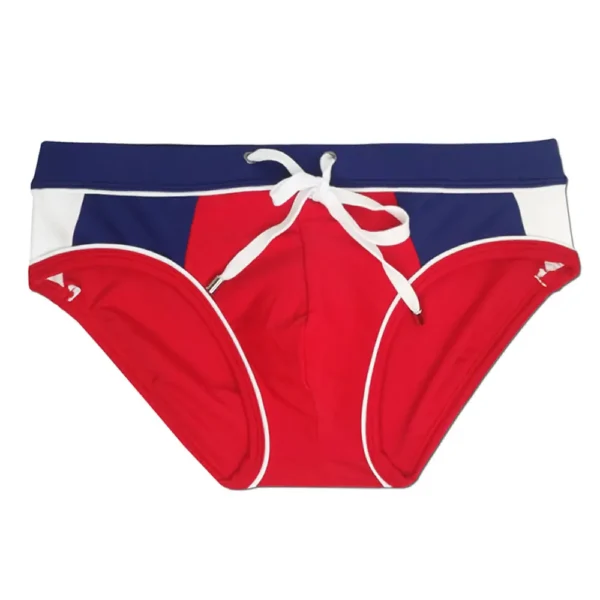 Red, White & Blue Swim Briefs with red front