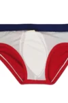 Red, White & Blue Swim Briefs close-up