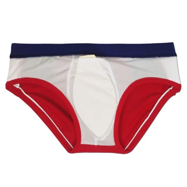 Red, White & Blue Swim Briefs close-up