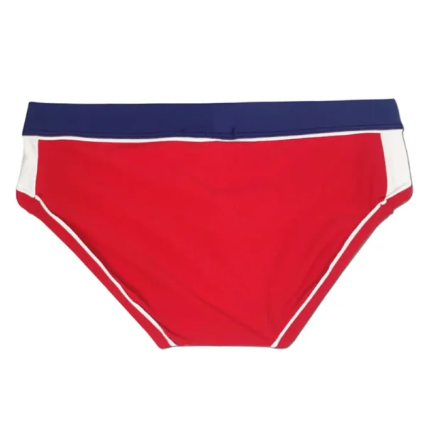 Red, White & Blue Swim Briefs with red rear